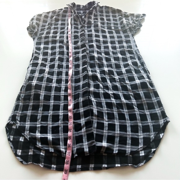 Rag & Bone Cooper Black Grey Plaid Shirt Dress Mini – Size Medium - Picture 10 of 13